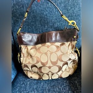 COACH Signature Canvas Shoulder Bag